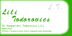 lili todorovics business card